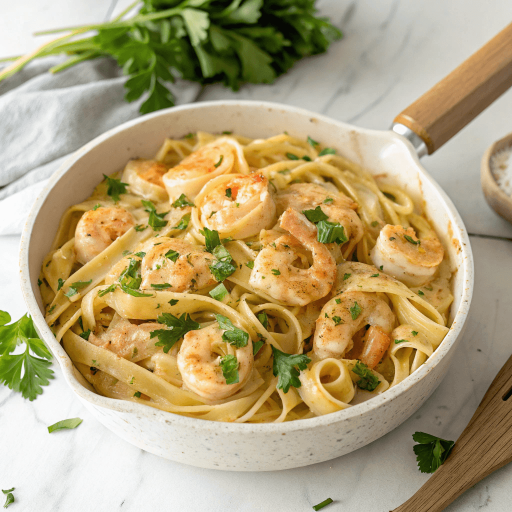 Garlic Butter Shrimp presentation