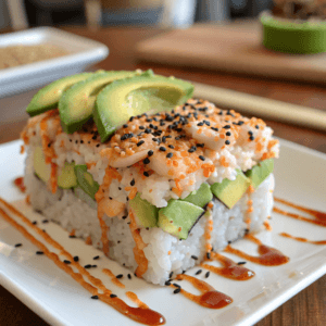 -a-close-up-view-of-a-freshly-baked-sushi-bake--be